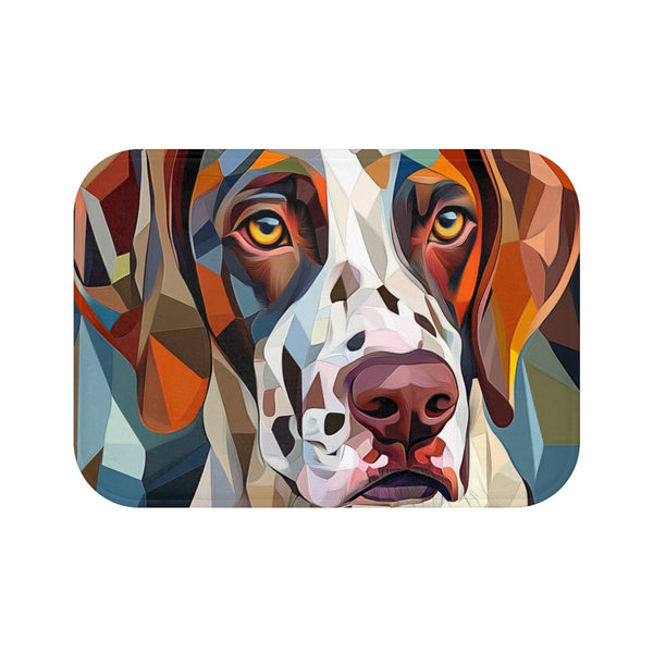 "8K Cubist German Pointer Bath Mat"