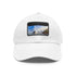 White baseball cap with Sydney skyline patch, perfect for urban explorers.