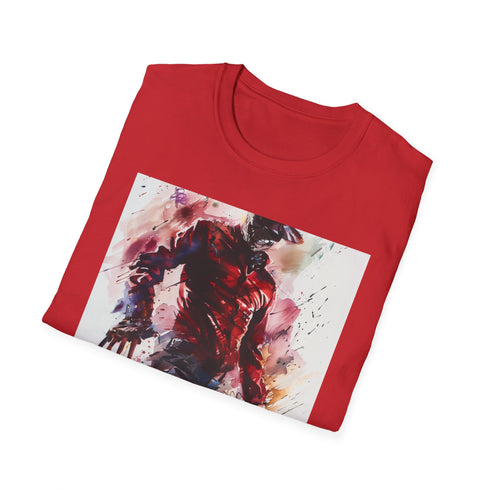 Charcoal cotton t-shirt featuring Freddy Krueger graphic with crew neck design