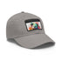 Koala watercolor baseball cap in white with light brown patch.