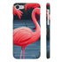 Flamingo themed iPhone 8 Plus Glossy Slim Phone Case.