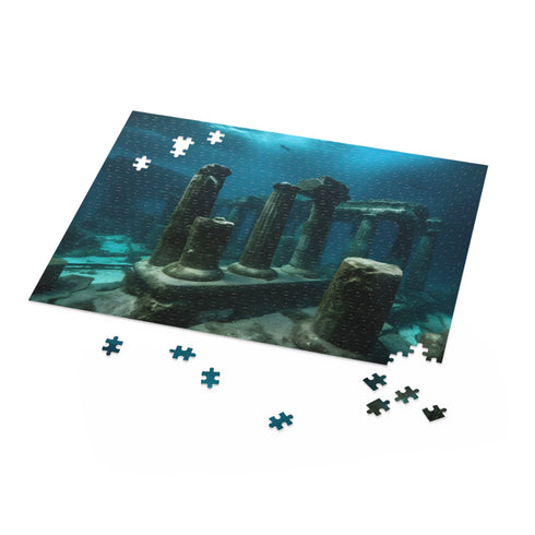 Mesmerizing underwater Lost City jigsaw puzzle featuring ancient ruins and marine life.