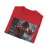 Graphic charcoal boxer painting tee, capturing the spirit of champions.