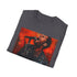 Charcoal Maroon 5 tee with vibrant band portrait, crew neck fit.