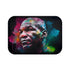 Vibrant neon boxer-themed bath mat for home decor enthusiasts.