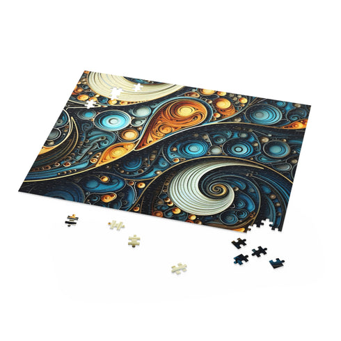 Vibrant fractal pattern puzzle with 120 colorful pieces for all levels.