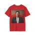 Charcoal cotton crew neck t-shirt with Elon Musk print