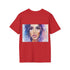 Charcoal cotton crew neck t-shirt with Kim Kardashian watercolor design
