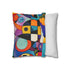 Vibrant Abstract Expression of Joy — 40×40 Cushion Cover — Soft Brushed Fabric Texture Close-Up