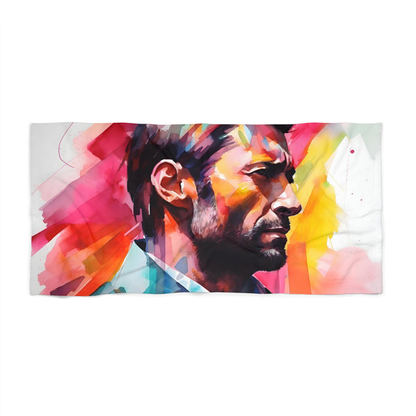 this towel is a must-have for any Marvel fan. The unique design combines the iconic Deadpool Wolverine Mask with the neon colors