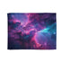 Vibrant cosmic stars on soft 30'' x 40'' RGB blanket.