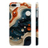 Abstract circle pattern phone case, glossy, slim, iPhone 7/8 Plus, Samsung.