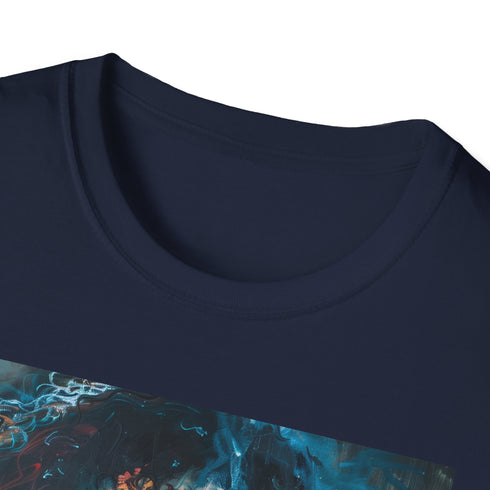Charcoal cotton T-shirt featuring vibrant Rubeus Hagrid portrait in DTG print
