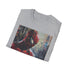 Charcoal DTG Spider-Man T-shirt showcasing vibrant agile superhero portrait