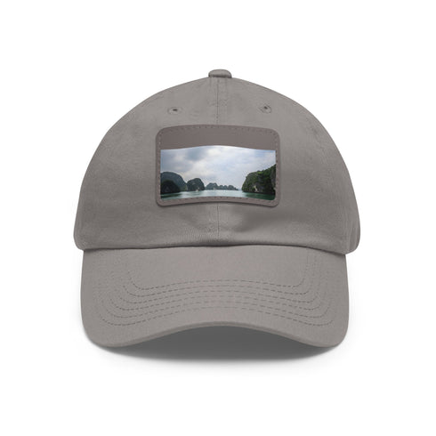 Halong Bay limestone baseball cap with light brown patch.