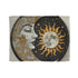 Celestial Mandala Blanket: Sun and moon harmony for restful sleep.