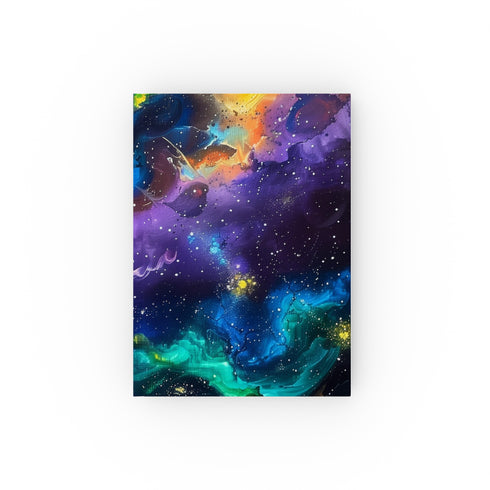 Neon Galaxy Journal - Cosmic Energy Swirling Nebulae and Stars, High-Quality Material, Perfect Gift