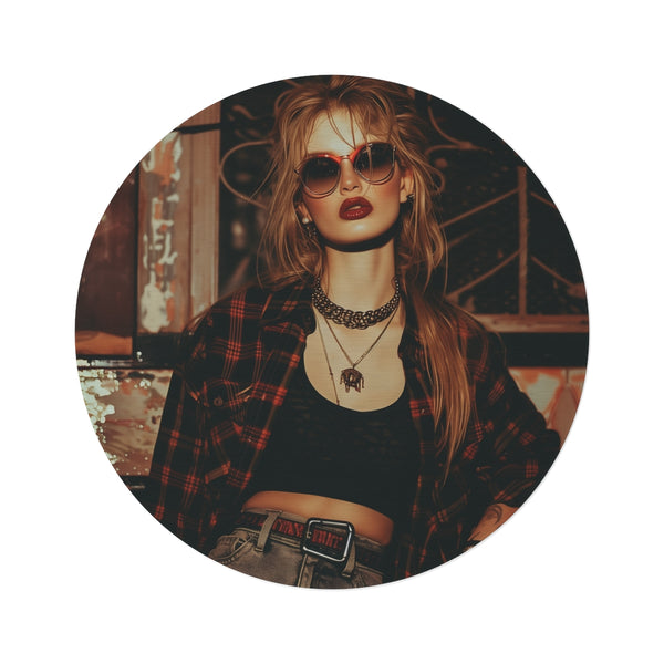 "90s Grunge Round Rug Revival"