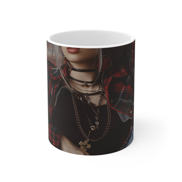 "90s Grunge Style Coffee Mug: Rock Your Morning"