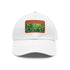 Gondorian Grove Baseball Cap, Cotton, White Light Brown Patch Unisex Hat