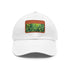 Gondorian Grove Baseball Cap in White with Light Brown Patch - Vegan Cotton Unisex Hat