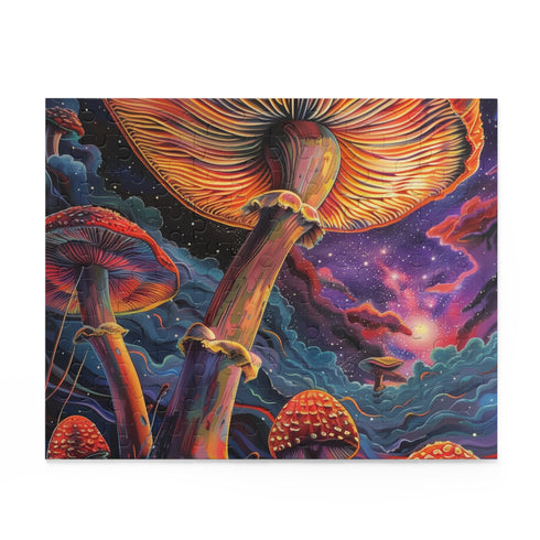 Psychedelic Fungi Jigsaw Puzzle - Colorful and Intricate Pattern Puzzle for Calming Entertainment