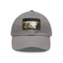 Melbourne Tram Style Baseball Cap in White with Light Brown Patch