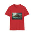 Charcoal cotton T-shirt featuring vibrant Atlantis underwater city graphic