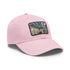New York Subway Watercolor Snapback Cap in White with Light Brown Patch