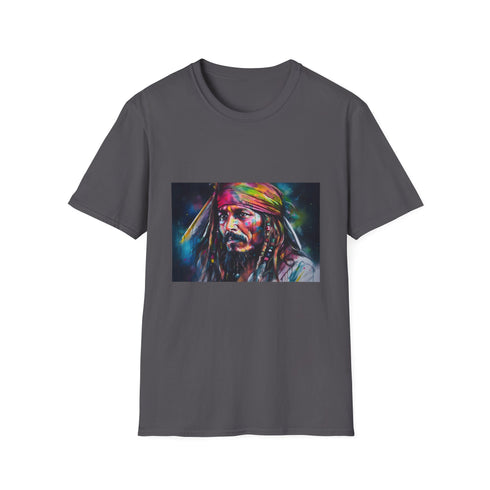 Pirate Legend Neon Radiance T-Shirt in Charcoal, Regular Fit, Crew Neck