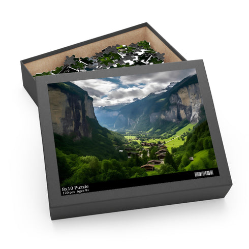 Lauterbrunnen Valley Cliff Jigsaw | Puzzle | Back-to-School, Fall Picks, Games, Holiday Picks, Home & Living, Puzzles, TikTok, Valentines Day, Valentines Day Picks | Prints with Passion