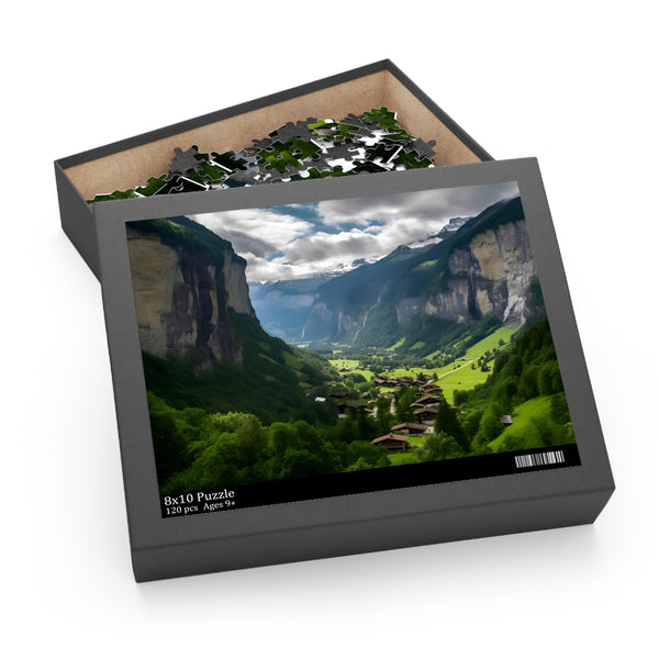 Lauterbrunnen Valley Cliff Jigsaw | Puzzle | Back-to-School, Fall Picks, Games, Holiday Picks, Home & Living, Puzzles, TikTok, Valentines Day, Valentines Day Picks | Prints with Passion