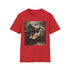 Silent Hunter Crocodile Painting Charcoal T-shirt, Mens Reguler Fit Summer Fashion