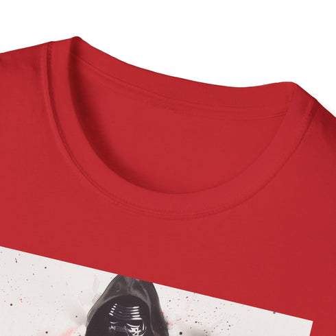 Charcoal crew neck T-shirt with bold Kylo Ren illustration