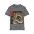 Charcoal T-shirt featuring intricate Japanese dragon in cotton crew neck design