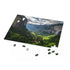 Lauterbrunnen Valley Cliff Jigsaw Puzzle - Breathtaking Swiss landscape puzzle.