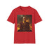 Charcoal crew neck T-shirt with vibrant Avatar-inspired graphic design