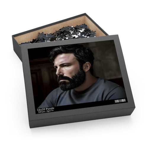 Challenging 10" x 8" Ben Affleck jigsaw puzzle for fans.