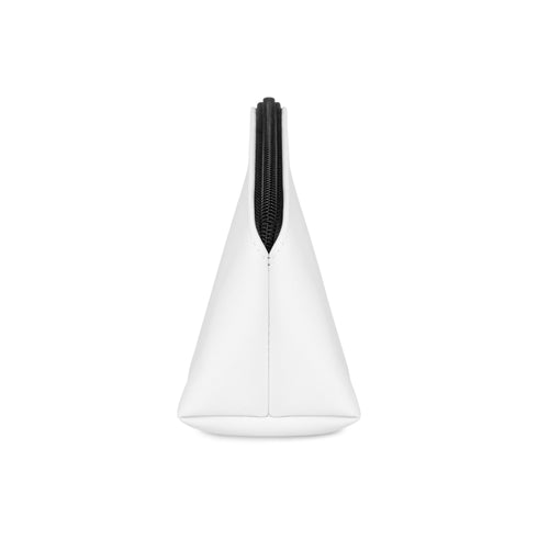 Chic line art faces makeup bag with zipper, sublimation print.