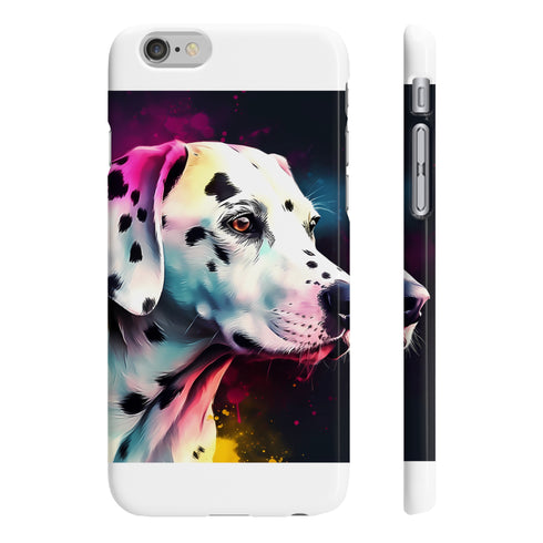 Slim Glossy Dalmatian Print iPhone 7 Plus Phone Case