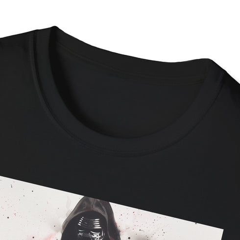 Charcoal Kylo Ren crew neck t-shirt featuring bold villain illustration