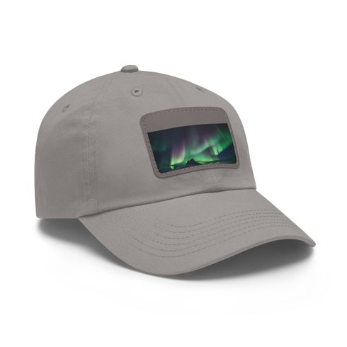 Northern Lights Glow Baseball Cap in White with Light Brown Patch
