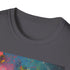 Charcoal cotton crew neck T-shirt with Coldplay painting design