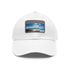 Galapagos Explorer Baseball Cap in White with Light Brown Patch