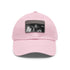 Stylish Dua Lipa Melody snapback in white with brown patch.