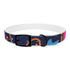 Neon graffiti dog collar: urban style statement for medium dogs, black onyx.