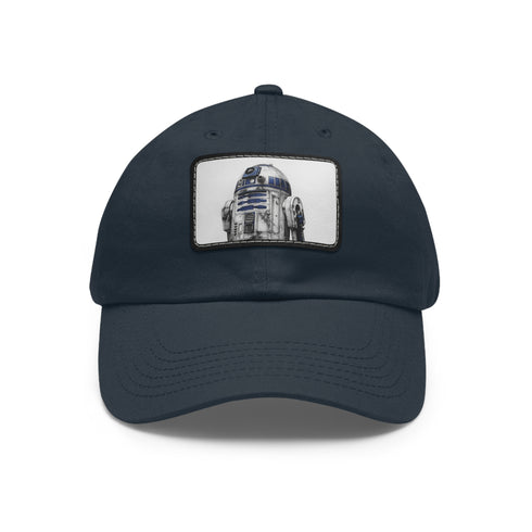 Galactic Droid Cap: R2D2 Edition in White with Light Brown Patch
