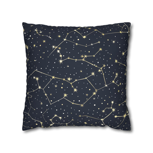 Starry Night Constellation Stars Pillowcase for Dreamy Bedtime Luxury