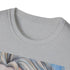 Charcoal cotton T-shirt featuring vibrant Elsa portrait in regular fit