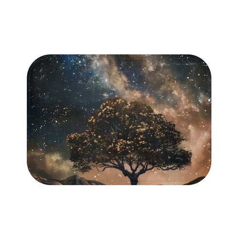 Cosmic Milky Way Galaxy Bath Mat for Home Bathroom Indoor Decor